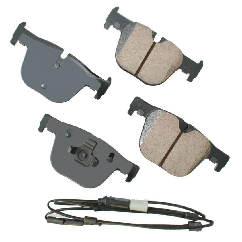 BMW Disc Brake Pad Set - Rear (w/ Wear Sensor) 34216850570 - Akebono Euro Ultra-Premium 34216850570